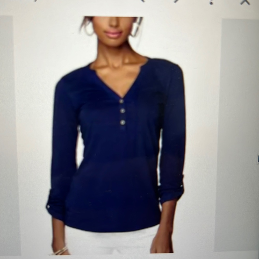 Lilly Pulitzer Henley Janelle Top Size Small - Picture 1 of 6
